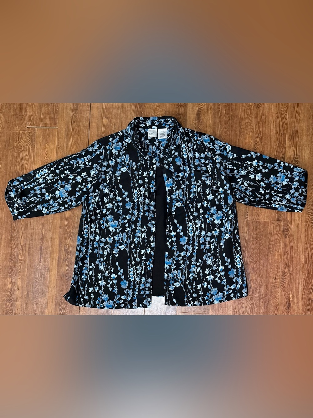 Women’s Just My Size Button-Front Blouse with Attached Tank Top - Size 2X